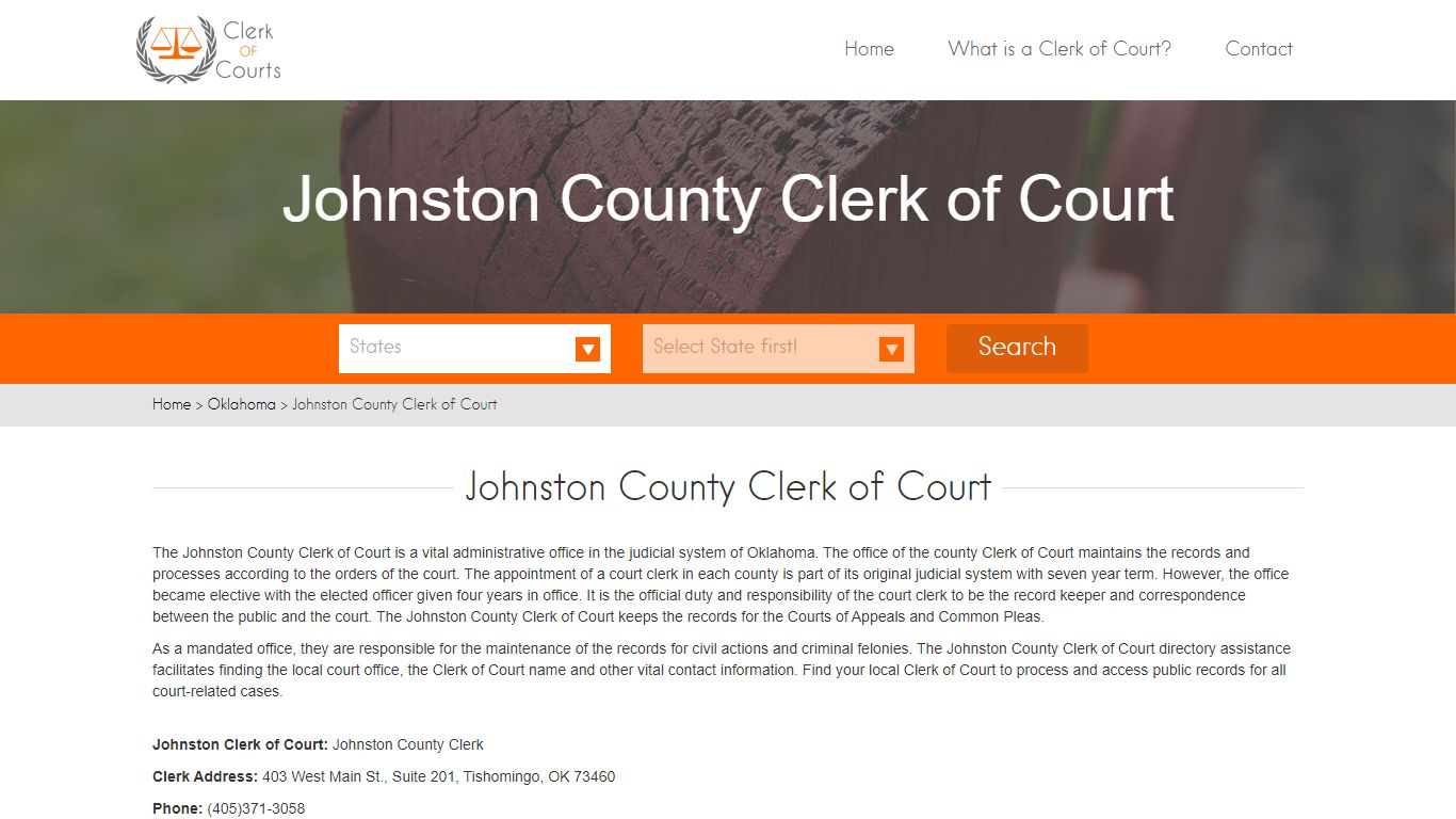 Johnston County Clerk of Court